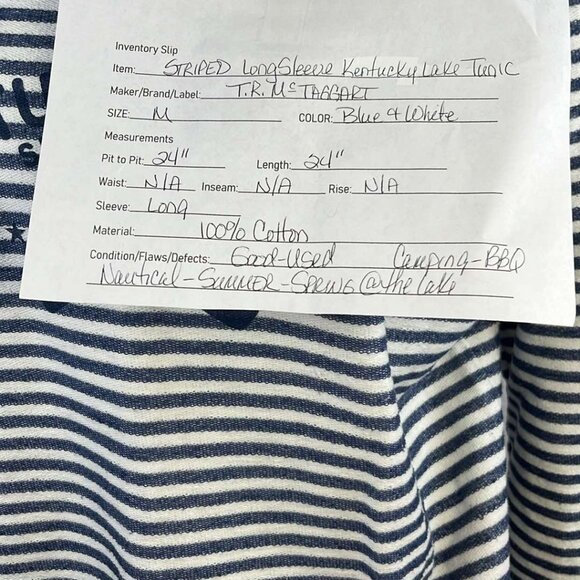 Woman's Kentucky Lake Chunky Cotton Top by TR McTaggart SZ M LakeLife Nautical - Picture 2 of 7